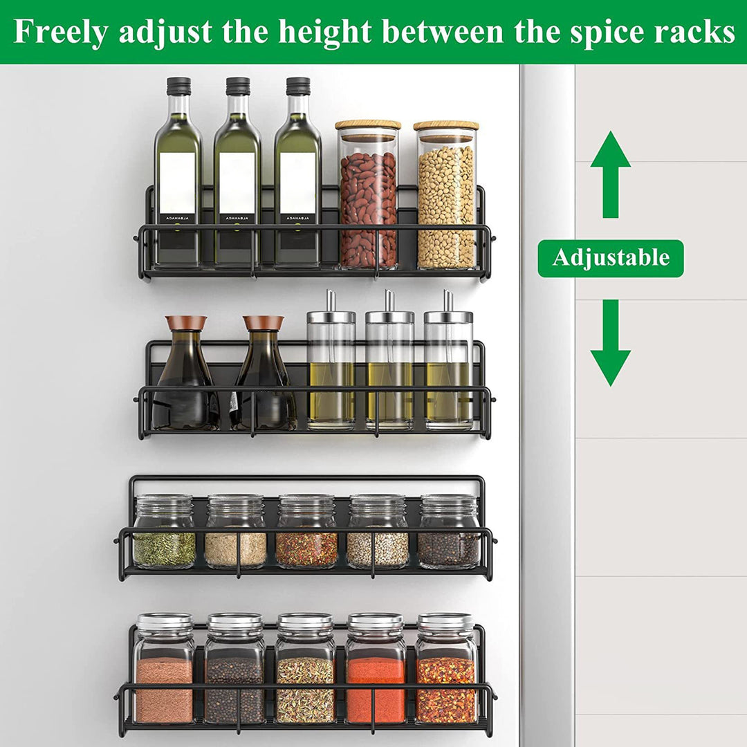 1/2/4 Pcs Magnetic Refrigerator Storage Rack Punch-free Anti-slip Great Load Bearing Strong Magnet Kitchen Spice Image 1