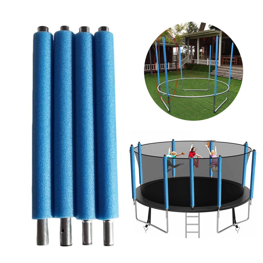 4Pcs 1.76/1.96M Trampoline Pole Anti-collision Trampoline Steel Tube Enclosure Foam Upright Rod Universal Trampoline Image 1