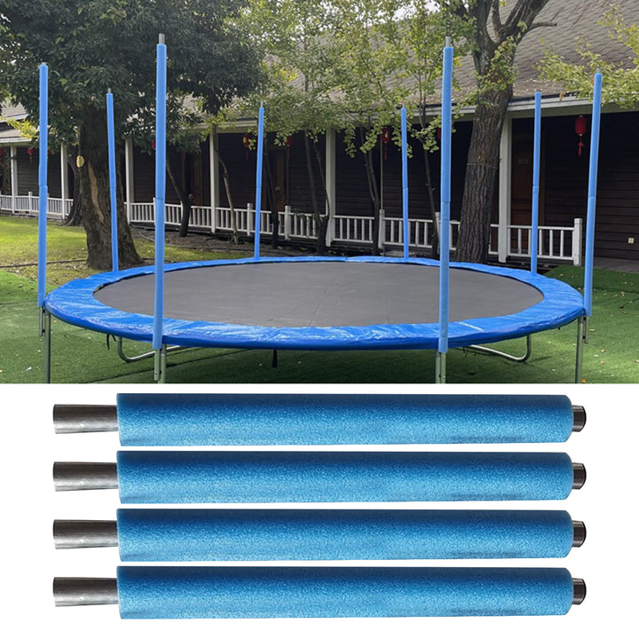 4Pcs 1.76/1.96M Trampoline Pole Anti-collision Trampoline Steel Tube Enclosure Foam Upright Rod Universal Trampoline Image 3