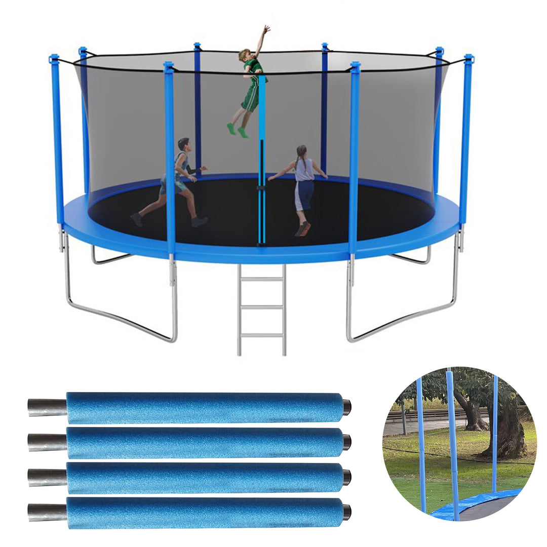 4Pcs 1.76/1.96M Trampoline Pole Anti-collision Trampoline Steel Tube Enclosure Foam Upright Rod Universal Trampoline Image 4