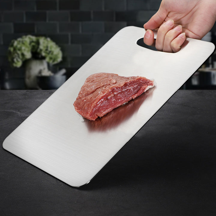 Stainless Steel Cutting Board Heavy Duty Chopping Board Non-Slip Design Easy to Clean Surface Scratch-Resistant Kitchen Image 4