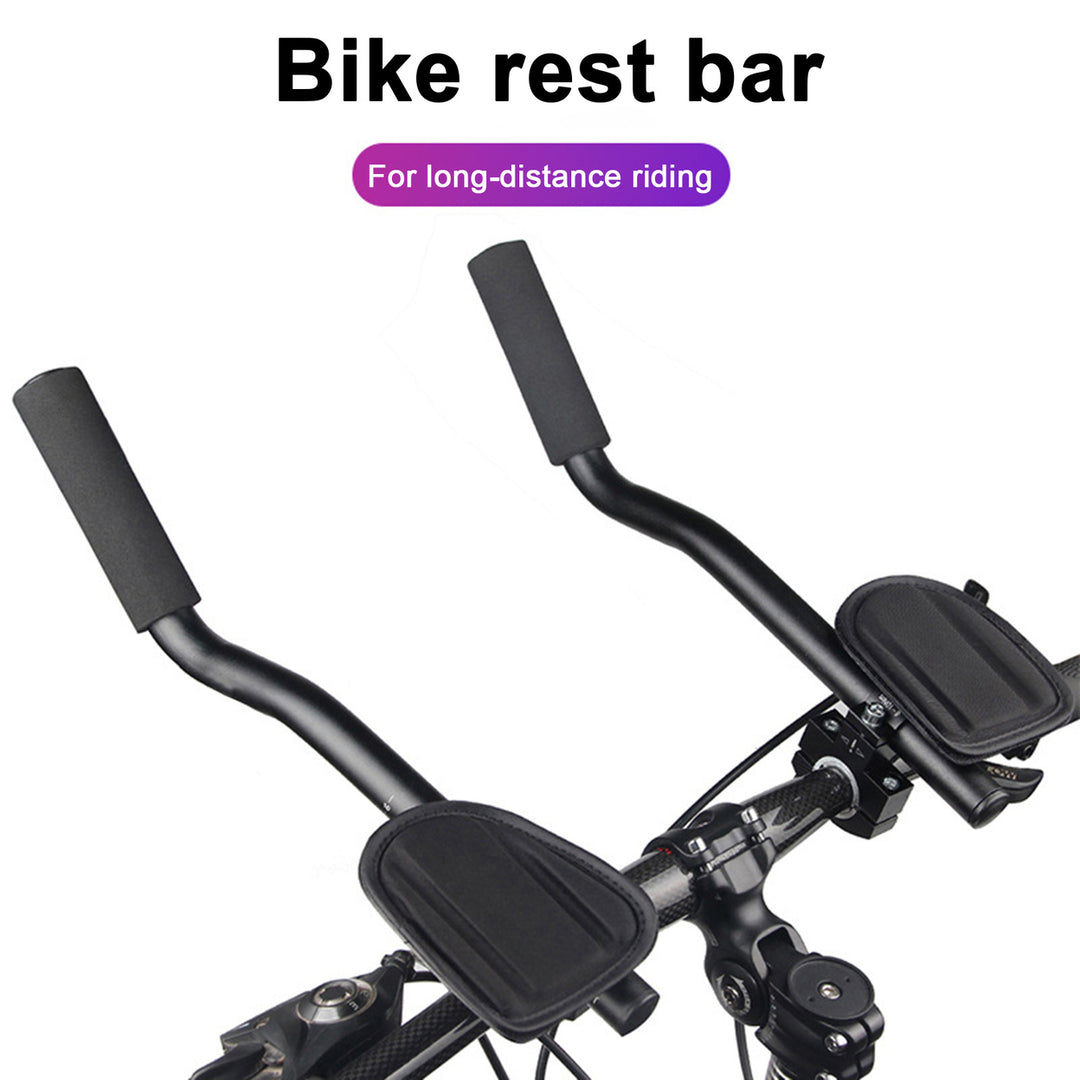 Bike Rest Handlebar High Strength Aluminium Alloy Thick Sponge Arm Cushion Cycling Bicycle Relaxation Handle Bar MTB Image 1