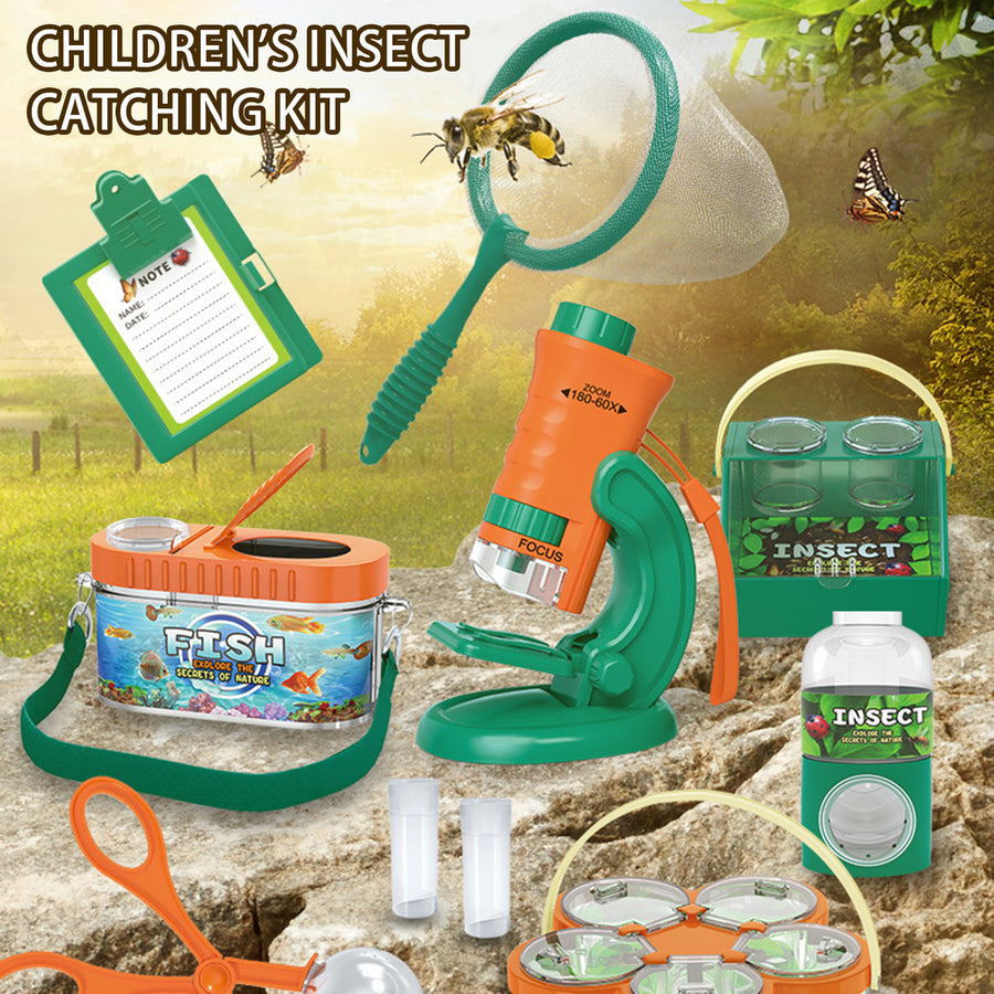 Kids Outdoor Explorer Kit Insect Catcher Observing Toy Portable Science Education Toys Set Insect Collector Toy for Kids Image 1