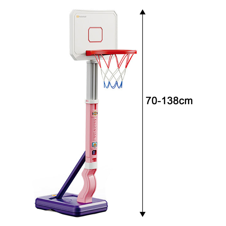 Pool Basketball Hoop Toy with 4 Balls Inflator Adjustable Height Swimming Poolside Indoor Outdoor Garden Basketball Image 7