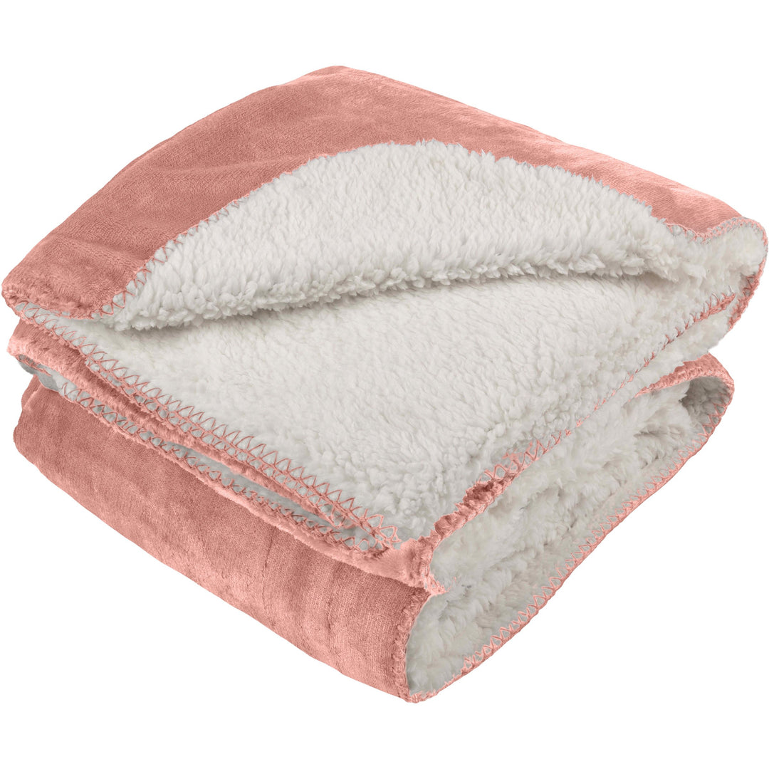 PETMAKER Water-Resistant Dog Blanket 60x70in Pink Plush Fleece Reversible Image 1