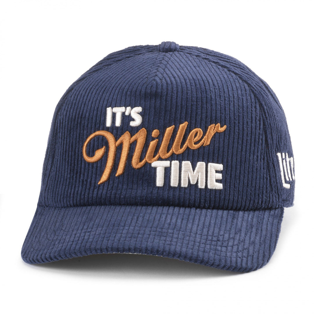 Miller Lite Its Miller Time Embroidered Corduroy Adjustable Hat Image 1