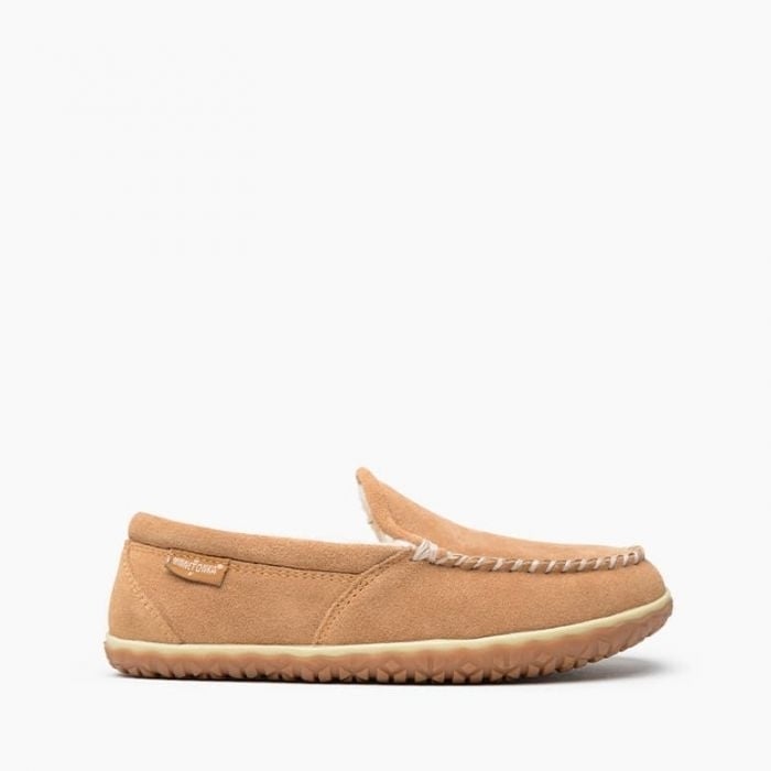 Minnetonka Mens Tidlen Slipper Cinnamon 41001-CIN Water Resistant Suede Image 1