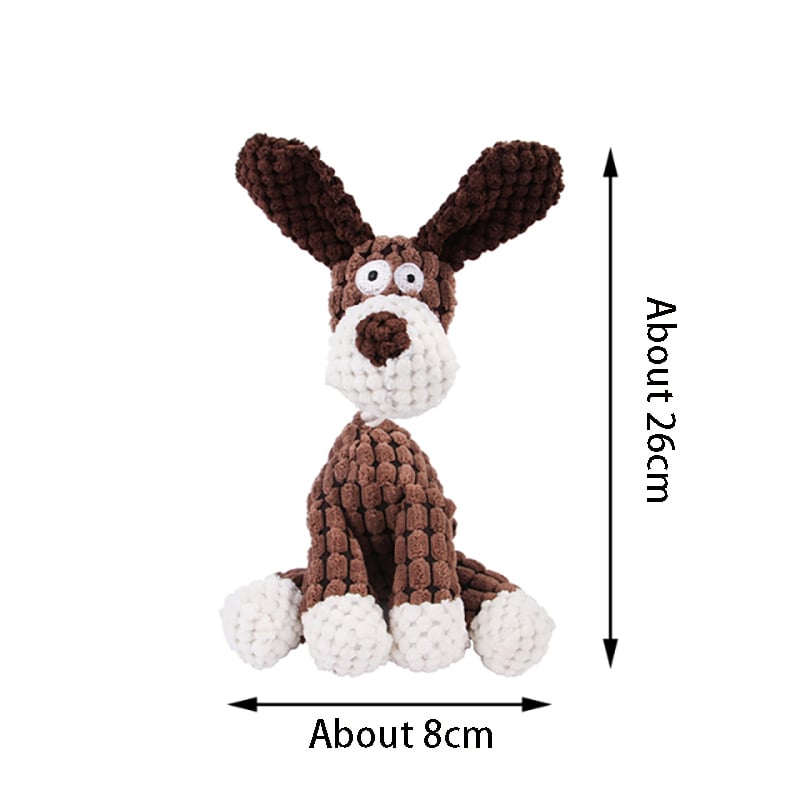 Plush Animal Shape Dog Chew Toy Squeaky Pet Toy for Small Medium Dogs Image 4