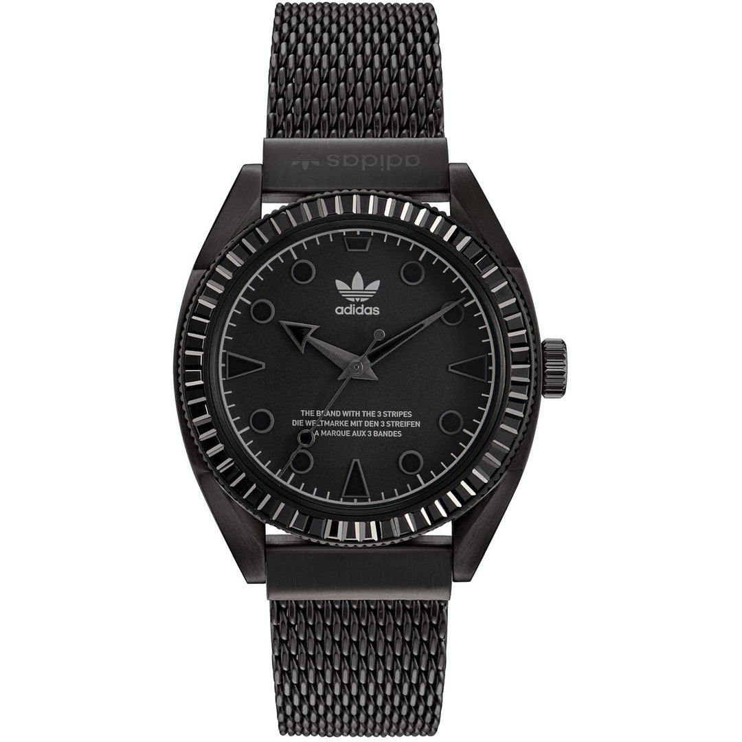 Adidas Mens Originals Two Icon Black Dial Watch AOFH22510 Stainless Steel Image 1