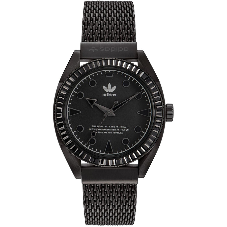 Adidas Mens Originals Two Icon Black Dial Watch AOFH22510 Stainless Steel Image 1