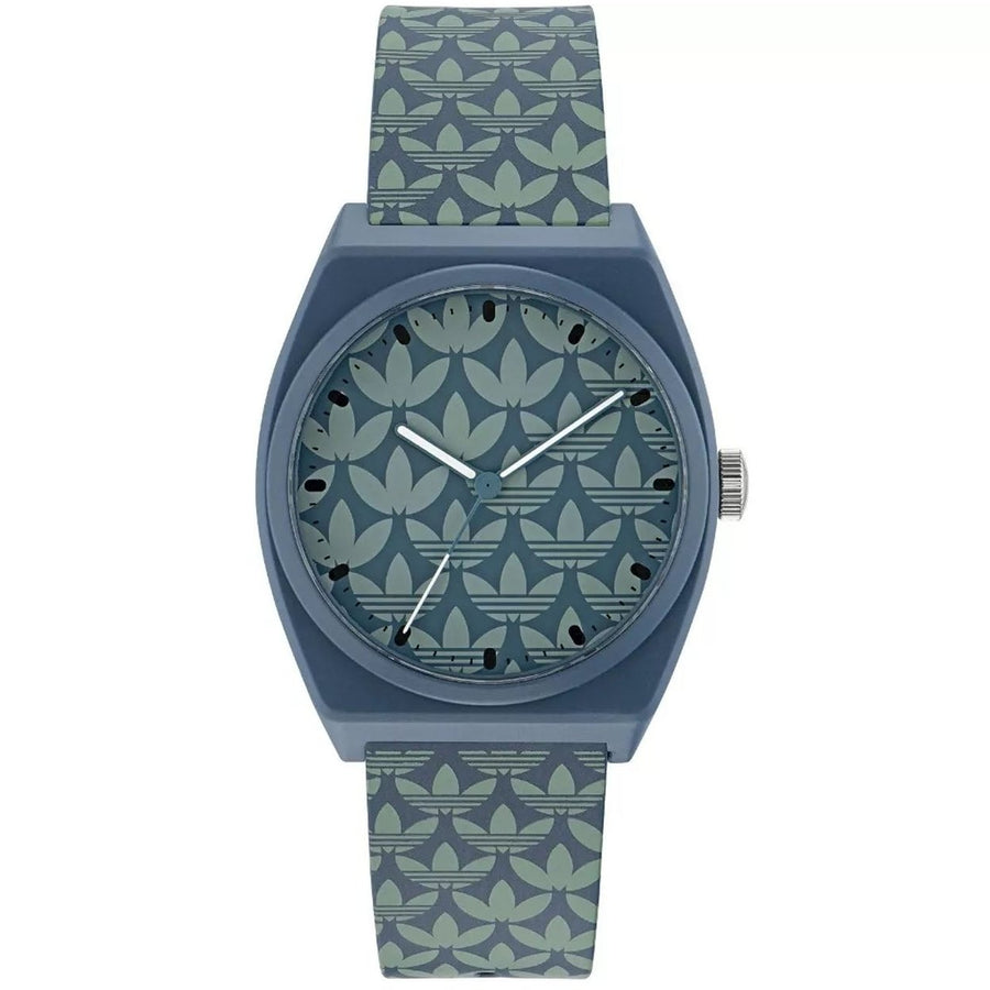 Adidas Originals Project Two GRFX Blue Dial Watch AOST23053 Rubber Strap Quartz Image 1