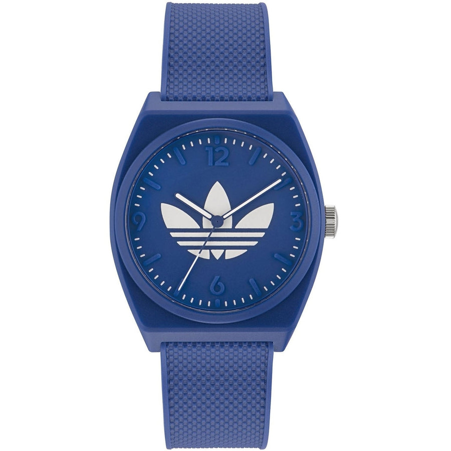 Adidas Originals Project Two Blue Dial Watch AOST23049 Synthetic Silicon Strap Image 1