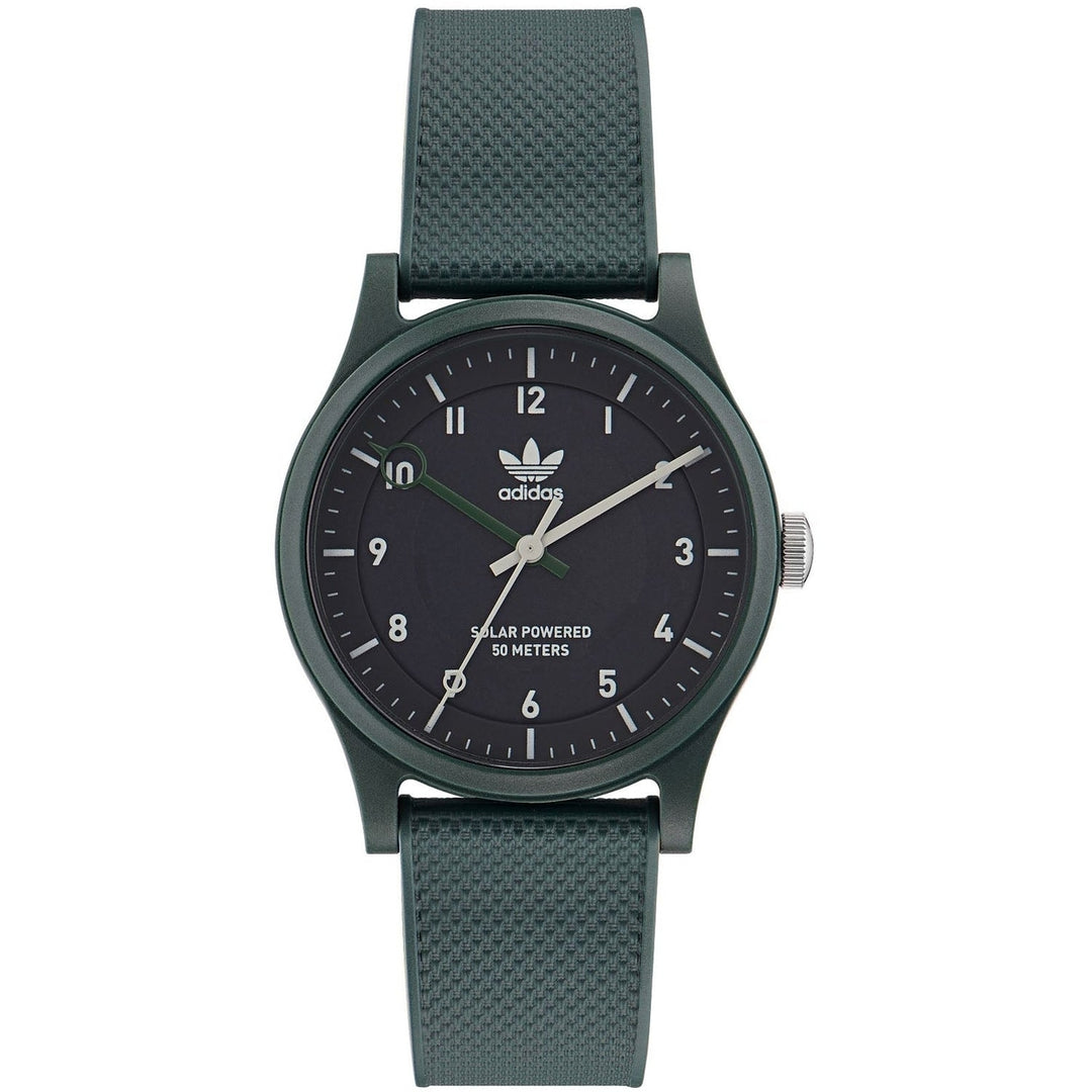 Adidas Originals Street Project One Black Dial Watch AOST22557 Rubber Strap Image 1