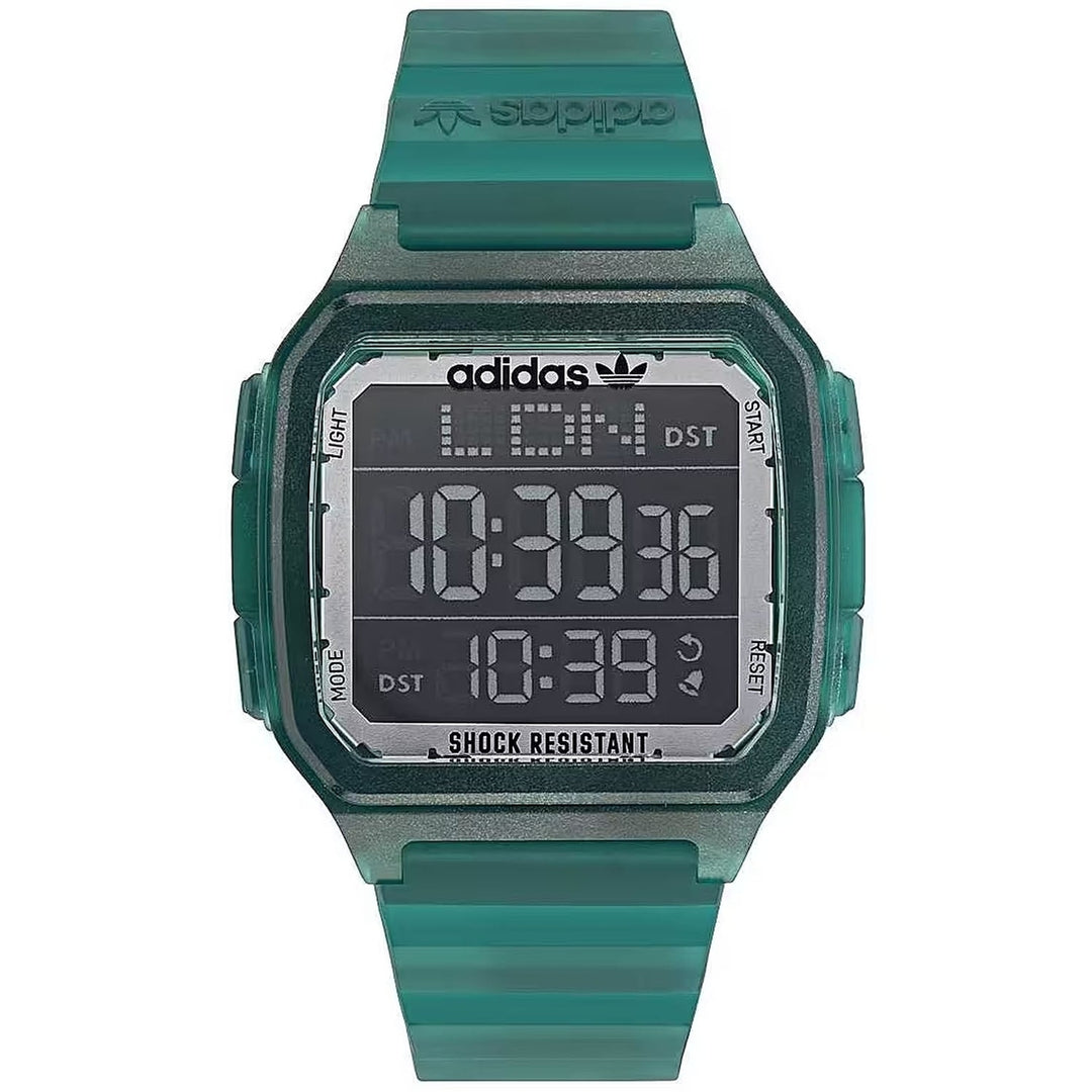 Adidas Mens Originals Street Digital Watch Black Dial AOST22048 Rubber Strap Image 1