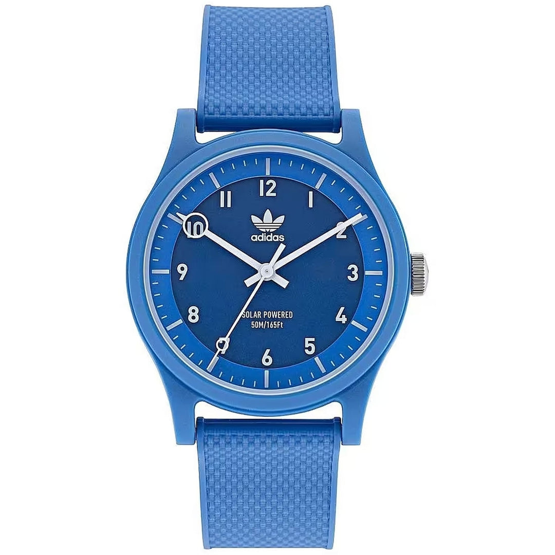 Adidas Mens Street Project One Watch Blue Dial AOST22042 Synthetic Rubber Strap Image 1