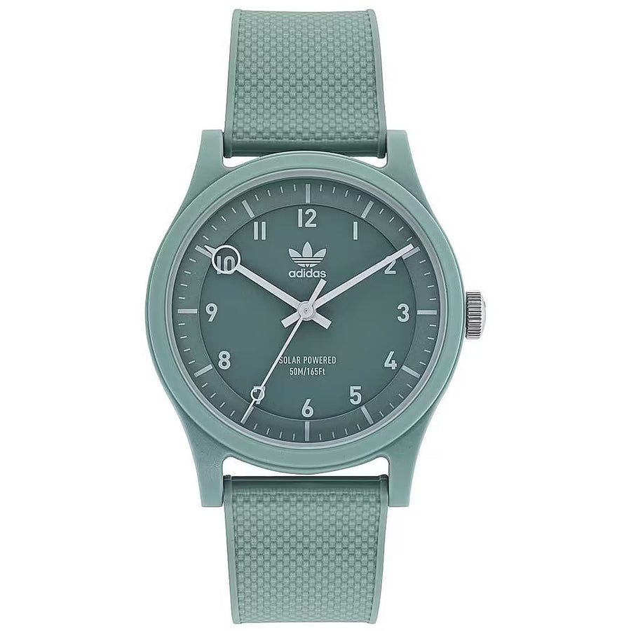 Adidas Originals Street Project One Green Dial Watch AOST22045 Rubber Strap Quartz Image 1