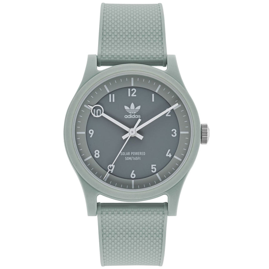 Adidas Originals Street Project One Mens Gray Dial Watch AOST22044 Rubber Strap Image 1