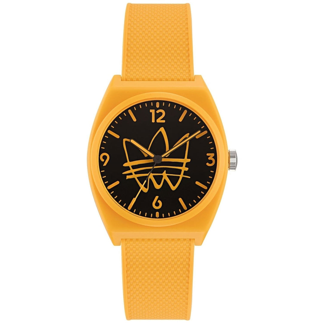 Adidas Originals Street Project Two Black Dial Watch AOST22564 Rubber Strap 5 ATM Image 1