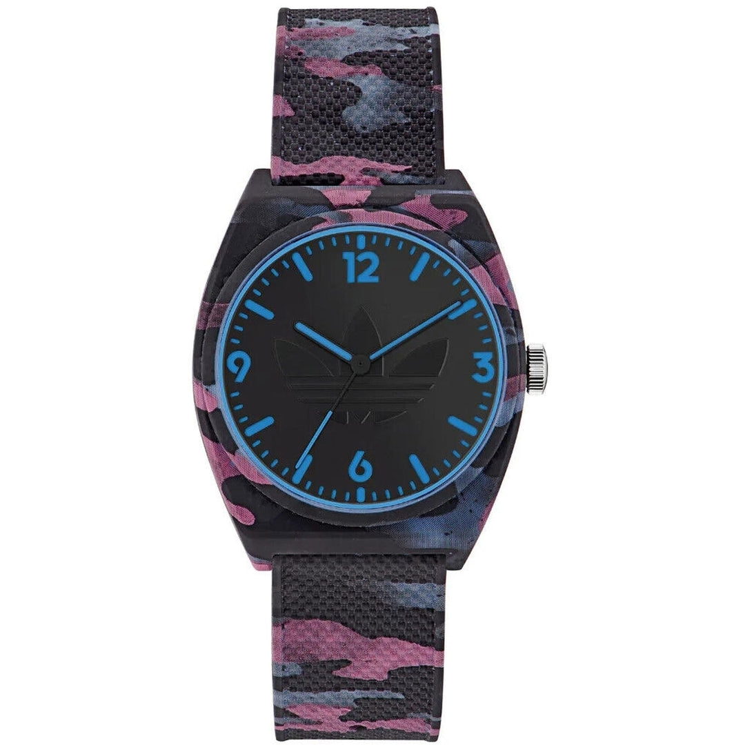 Adidas Originals Street Project Two Black Dial Watch AOST22569 Rubber Strap Image 1