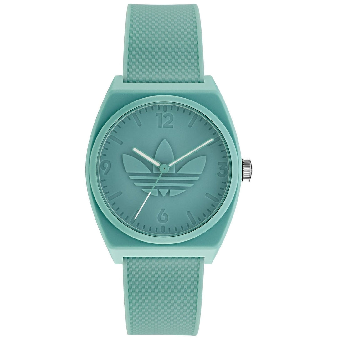 Adidas Originals Street Project Two Green Dial Quartz Watch AOST22037 Rubber Strap Image 1