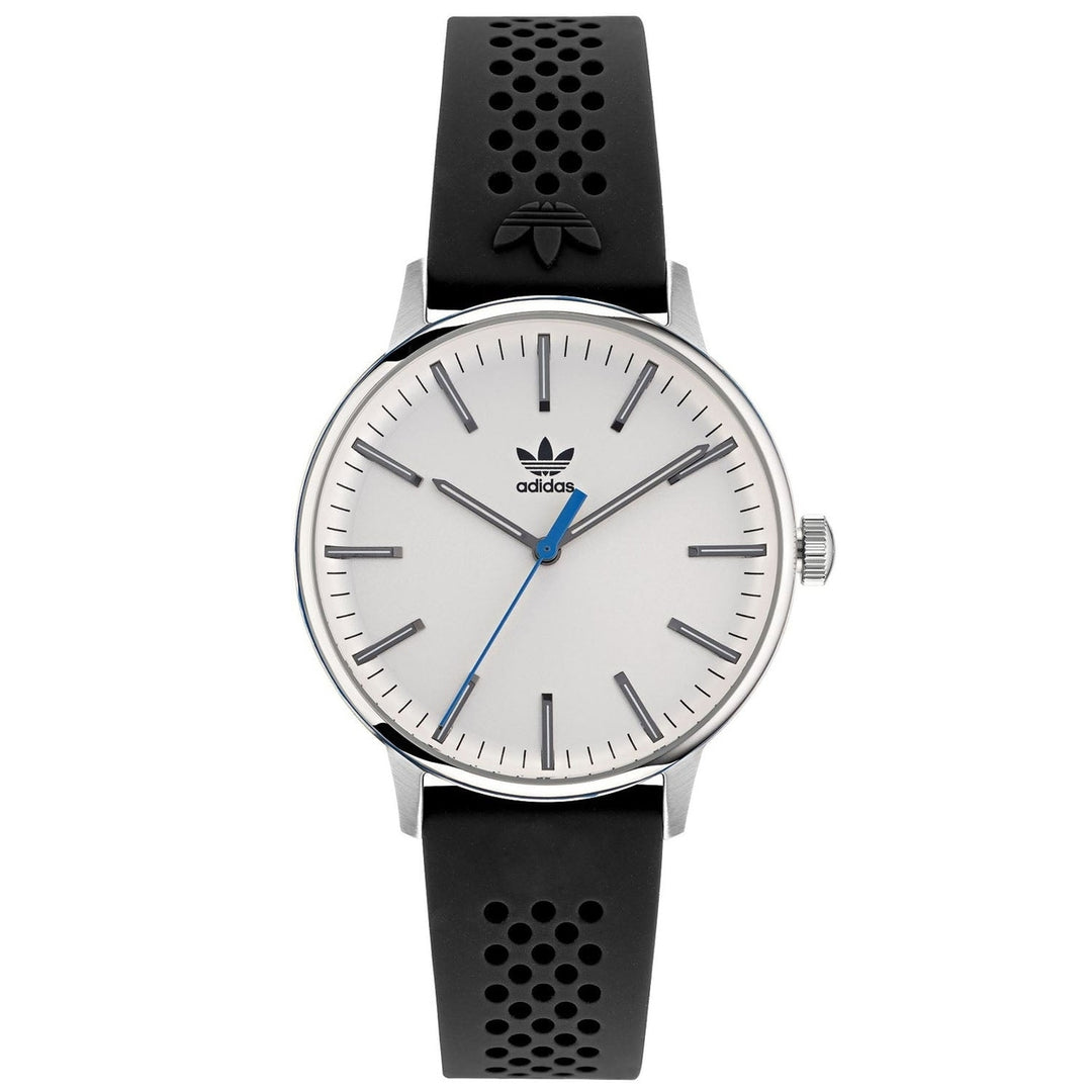 Adidas Originals AOSY22021 Mens White Dial Watch Stainless Steel Silicone Strap Image 1