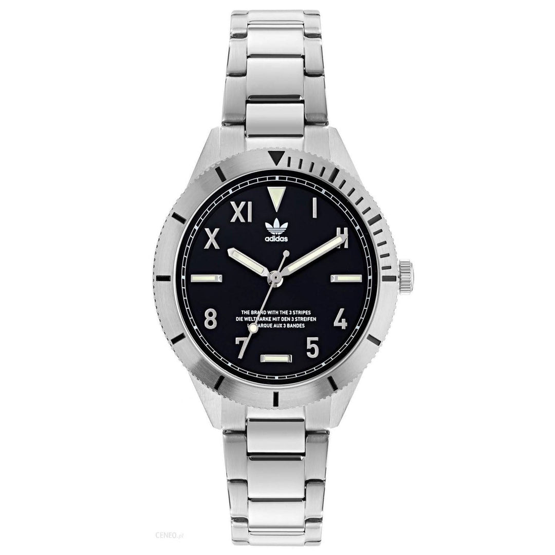 Adidas Womens Three Black Dial Watch Stainless Steel AOFH22053 Quartz Movement Image 1