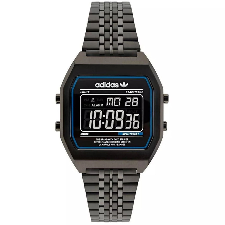 Adidas Womens Street Digital Black Dial Watch AOST22073 Stainless Steel Bracelet Image 1