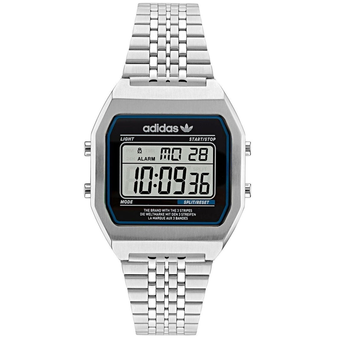 Adidas Womens Originals Street Digital Watch AOST22072 Black Stainless Steel Image 1