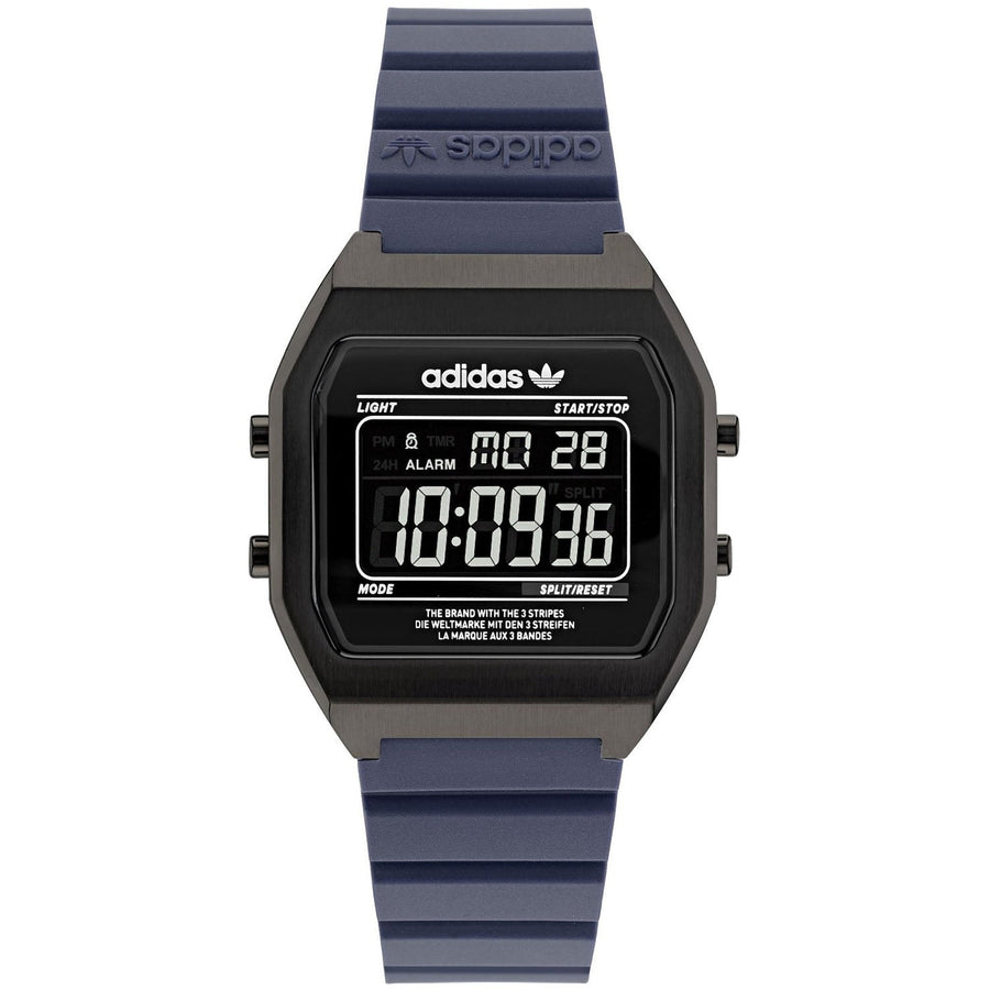 Adidas Womens Originals Street Digital Watch AOST22077 Black Dial Rubber Strap Image 1