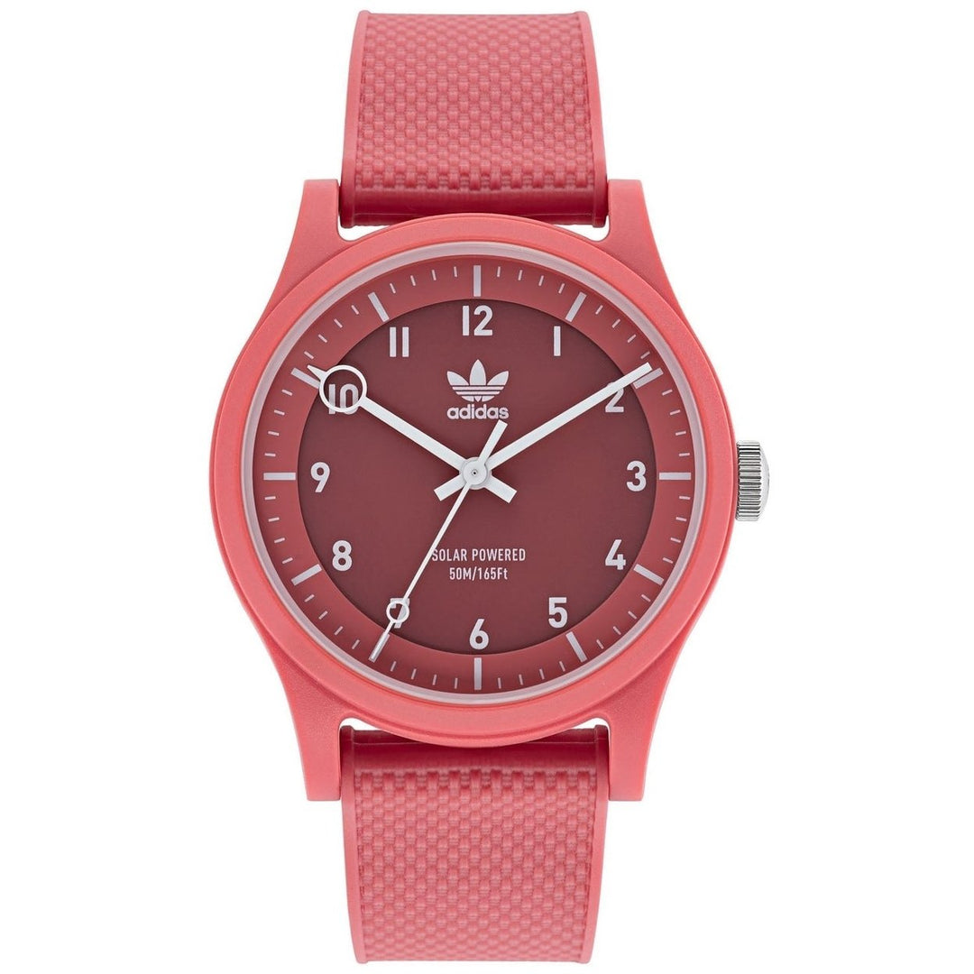 Adidas Womens Originals Street Project One Rose Dial Watch AOST22046 Rubber Strap Image 1