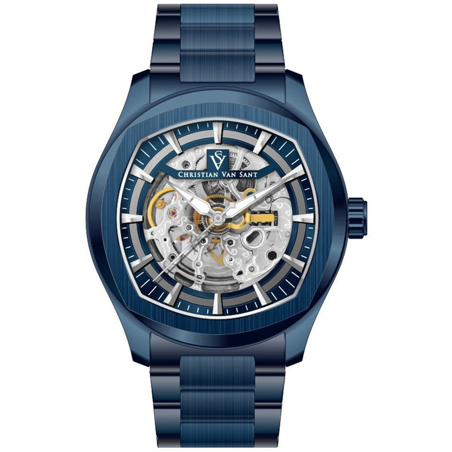 Christian Van Sant Mens Romeo Watch CV9511 Blue Dial Automatic Stainless Steel Image 1