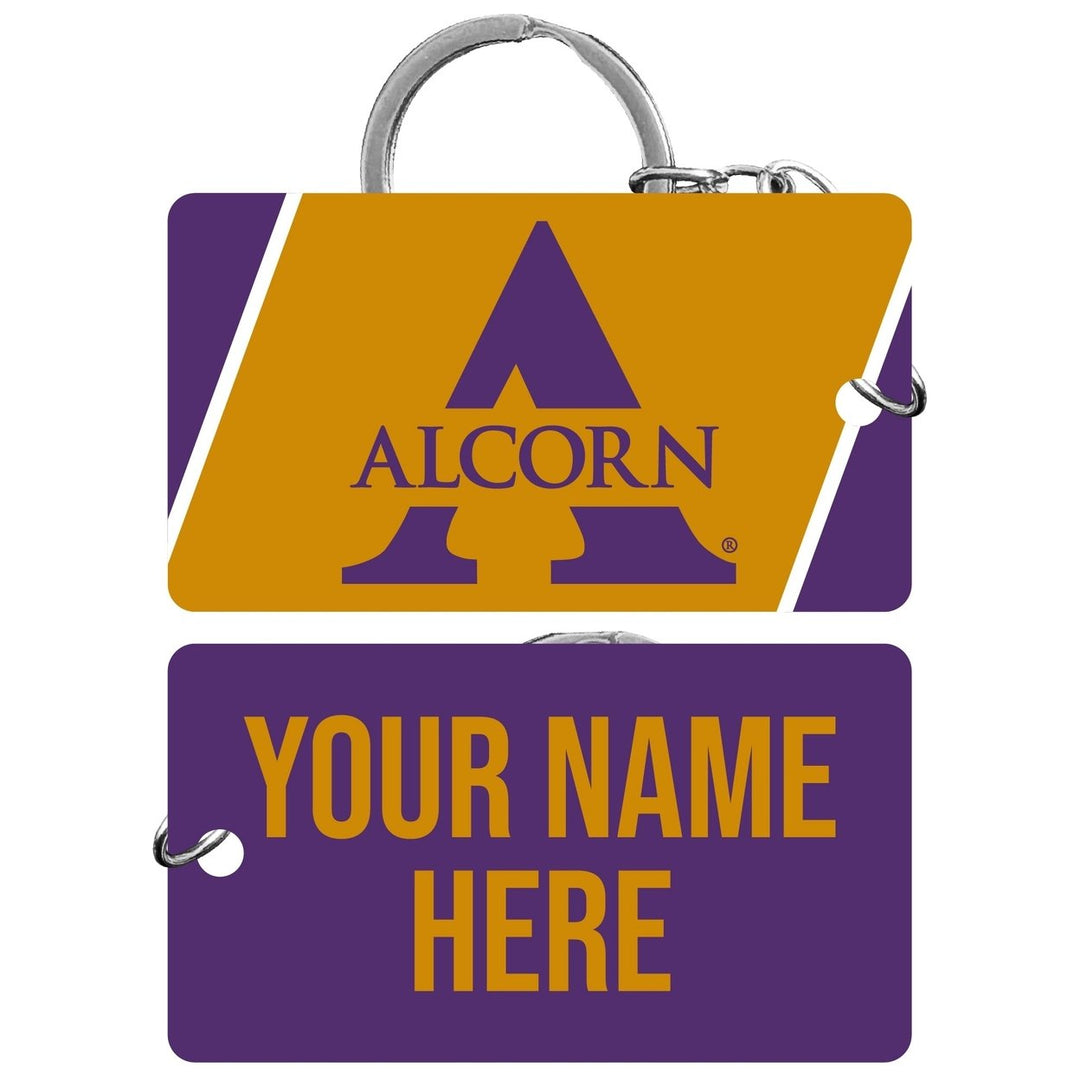 Alcorn State Braves Customizable Acrylic Keychain 1.5" x 2.75" Officially Licensed Collegiate Product Image 1