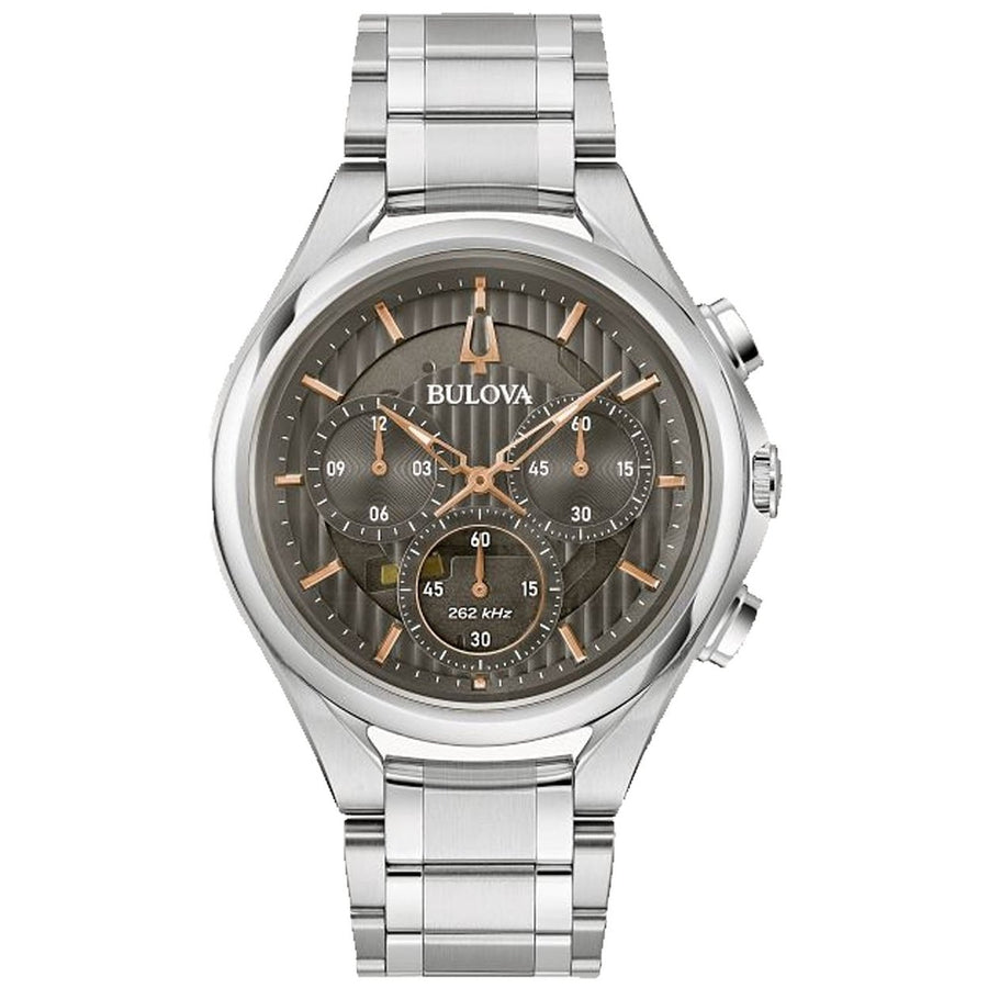 Bulova Mens Curv Grey Dial Watch - 96A298 Image 1