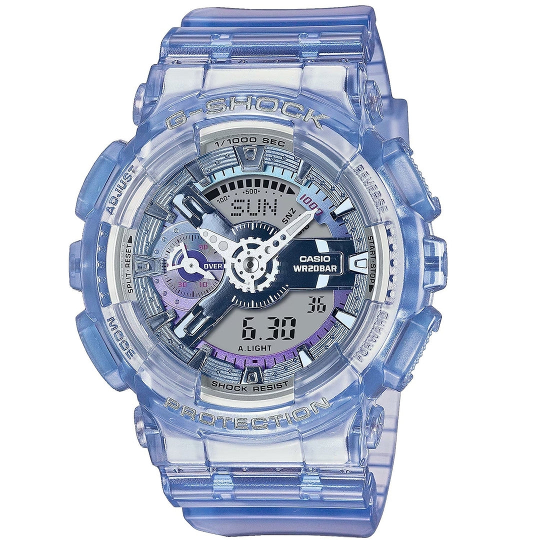 Casio G-Shock Womens Watch GMAS110VW-6A Blue Dial Rubber Strap Water Resistant Image 1