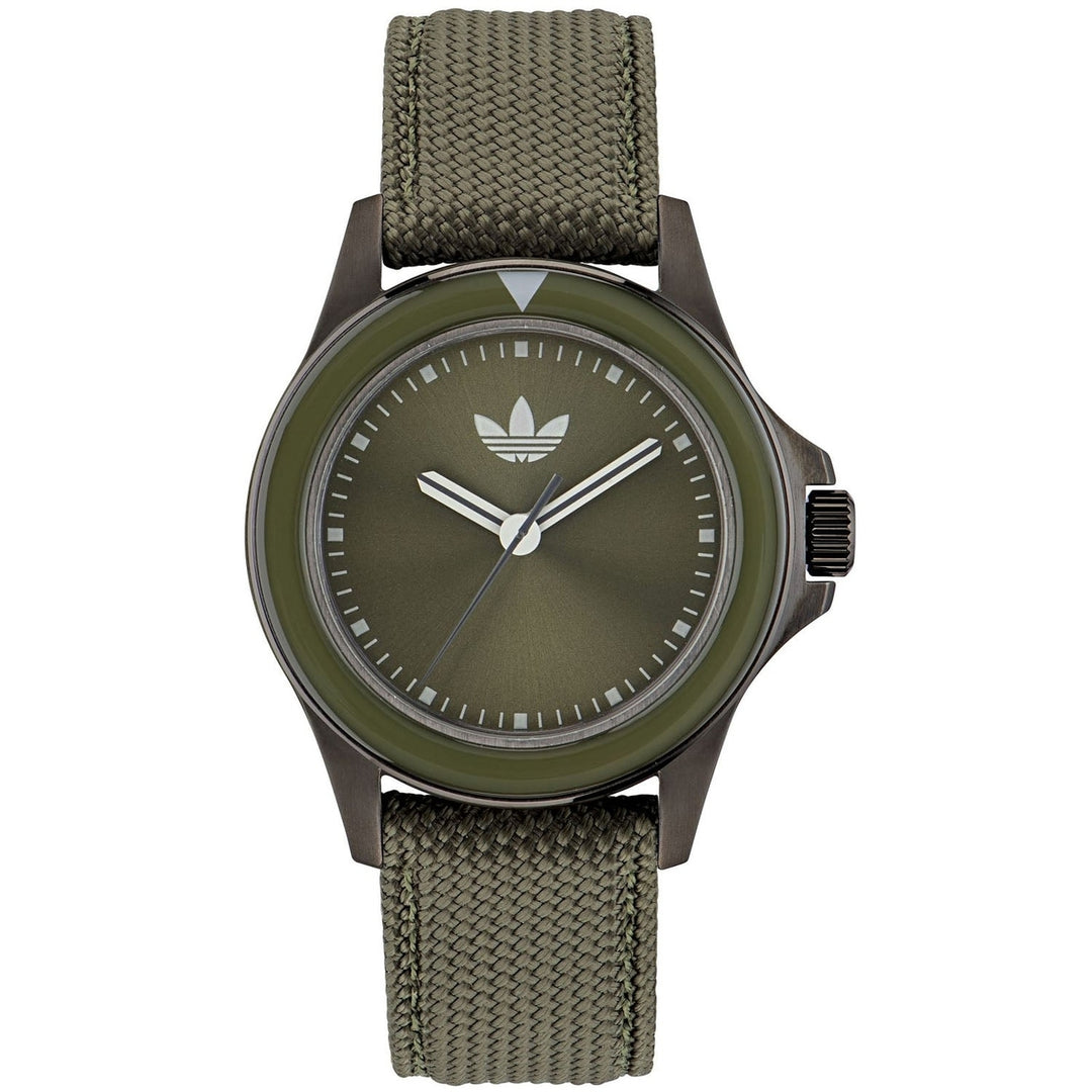 Adidas Originals Expression One Green Dial Watch AOFH23017 Stainless Steel Strap Image 1