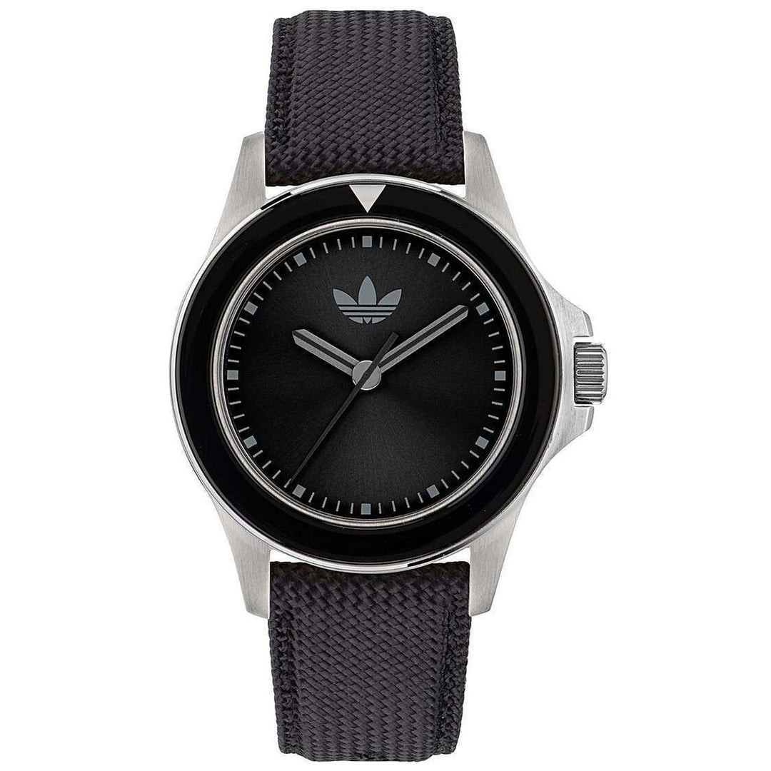 Adidas Originals Expression One Black Dial Watch AOFH23016 Mens Stainless Steel Image 1