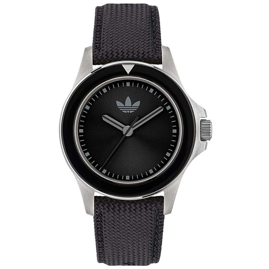 Adidas Originals Expression One Black Dial Watch AOFH23016 Mens Stainless Steel Image 1