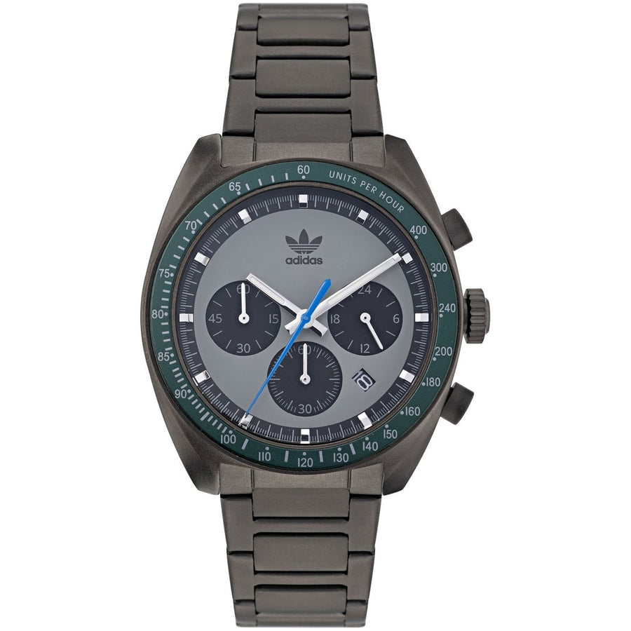 Adidas Mens Originals Gray Dial Watch AOFH22007 Stainless Steel Quartz Waterproof Image 1