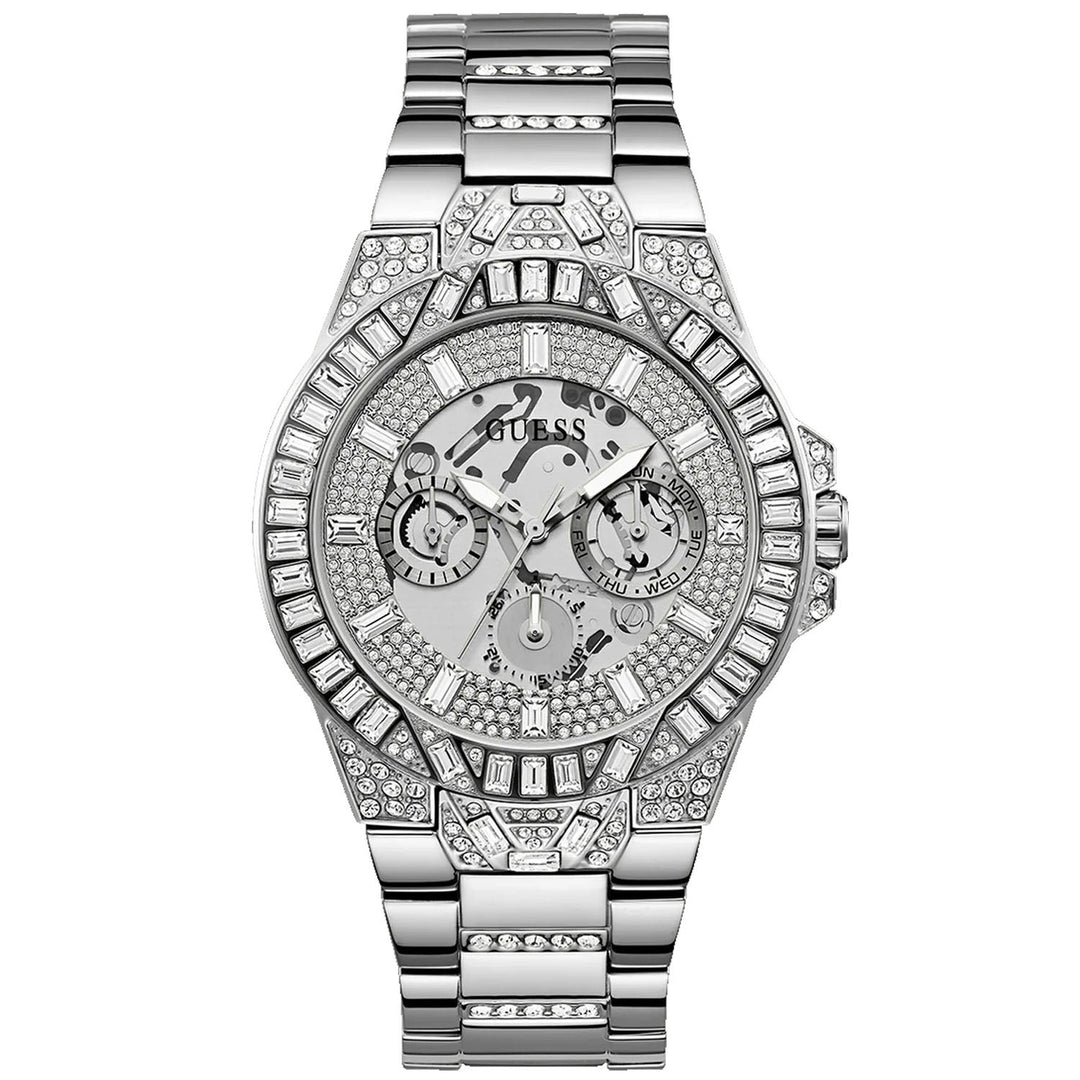 Guess Mens Trend Silver Multi-Function Watch GW0516G1 Stainless Steel Water Resistant Image 1