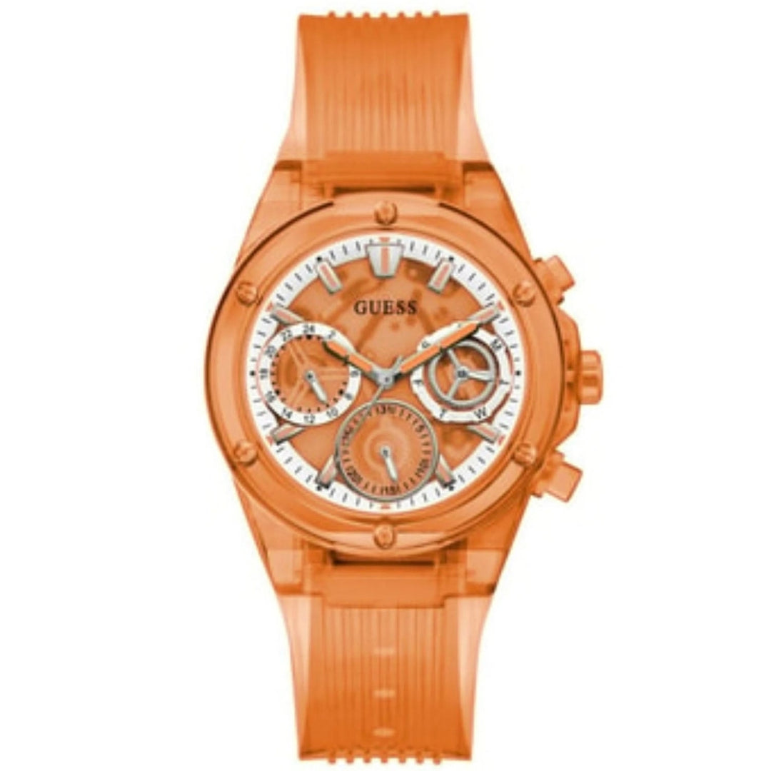 Guess Womens Orange Multi-function Watch GW0438L5 Quartz Bio-based Waterproof Image 1