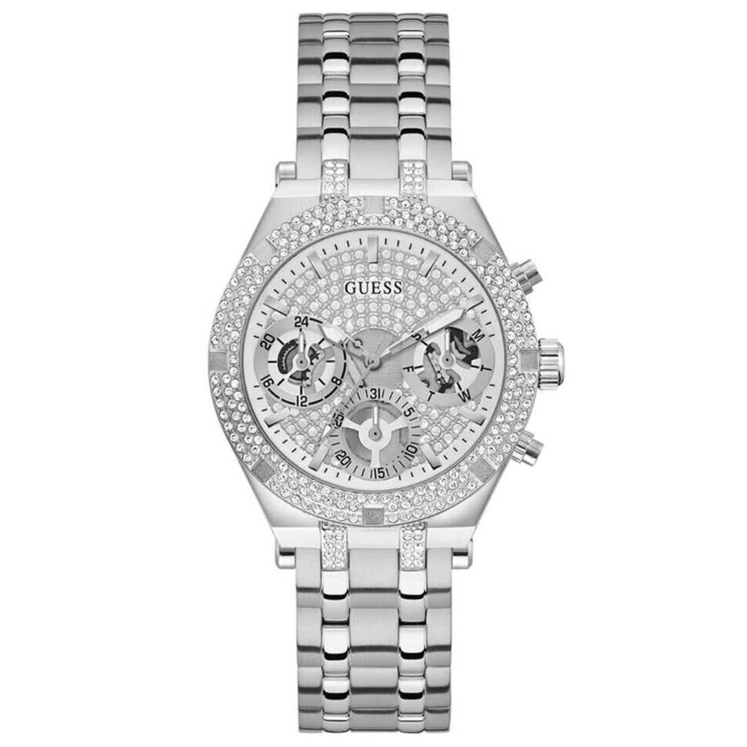 Guess Womens Silver Tone Multi-function Watch GW0440L1 Stainless Steel Quartz 3ATM Image 1