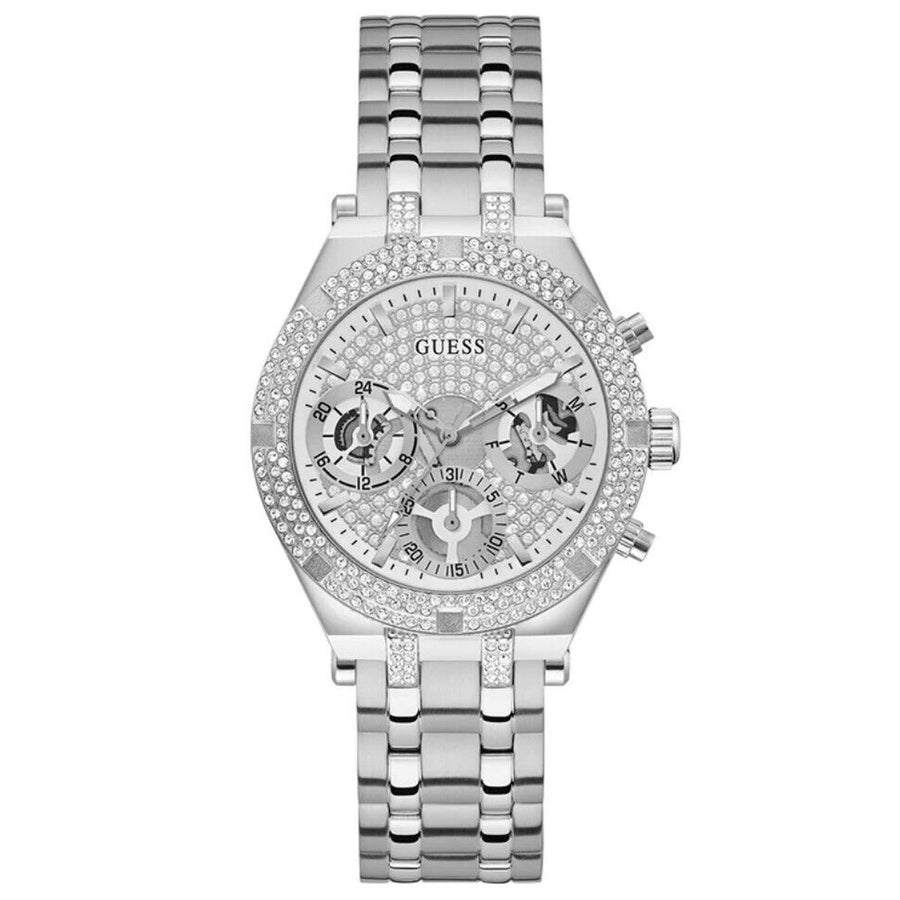 Guess Womens Silver Tone Multi-function Watch GW0440L1 Stainless Steel Quartz 3ATM Image 1