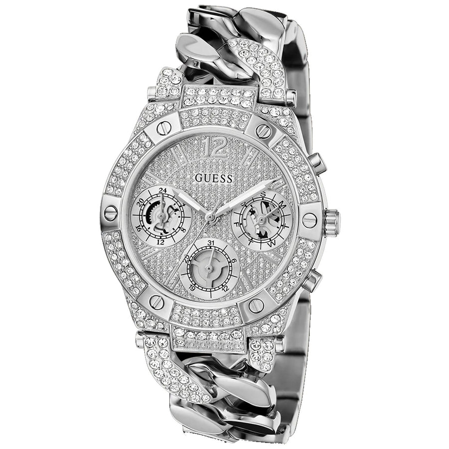 Guess Womens Silver Tone Multi-Function Watch GW0513L1 Stainless Steel 3ATM Image 1