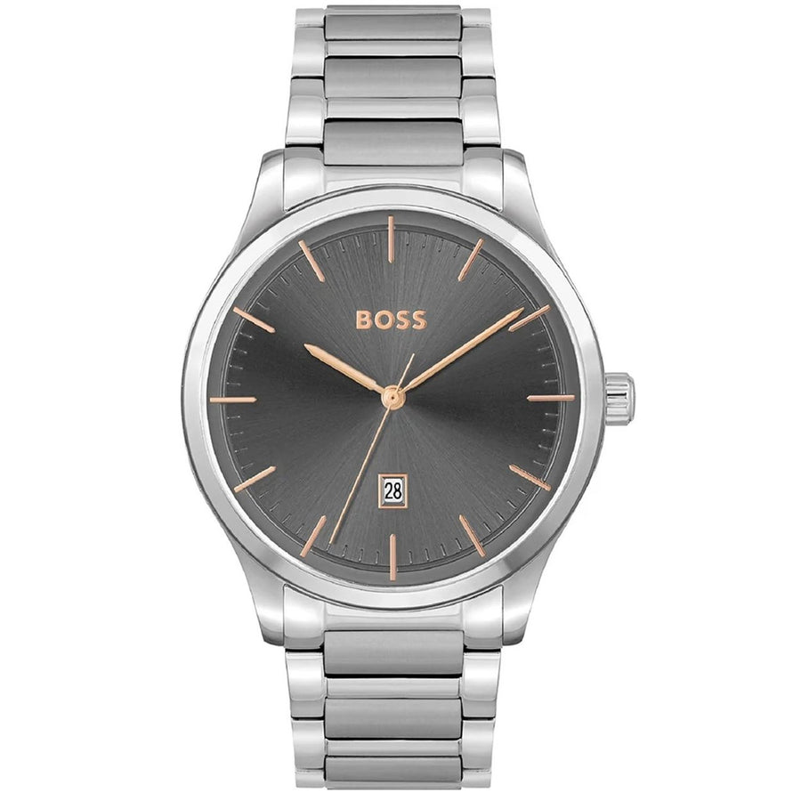 Hugo Boss Mens Reason Grey Dial Watch - 1513979 Image 1