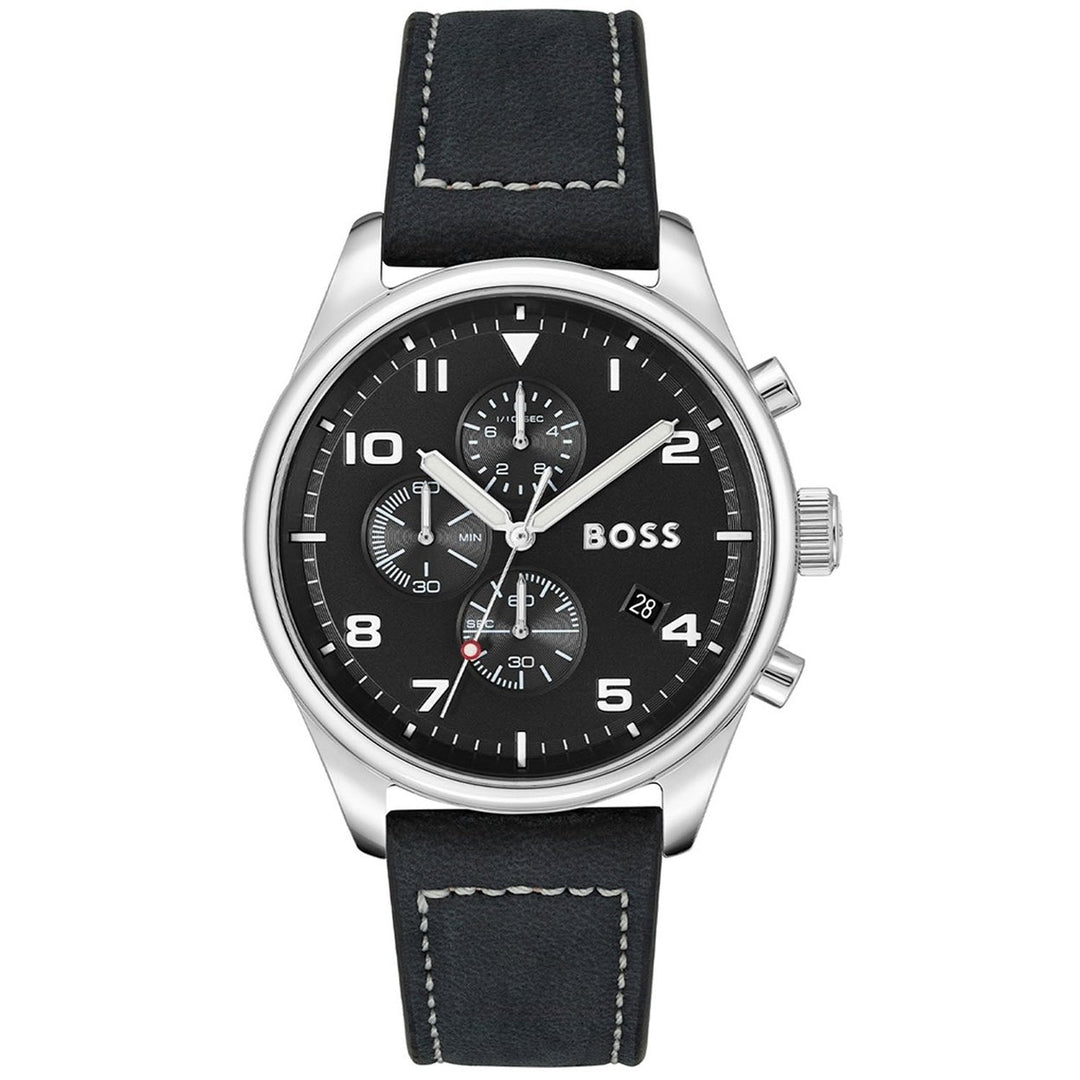 Hugo Boss Mens View Black Dial Watch - 1513987 Image 1