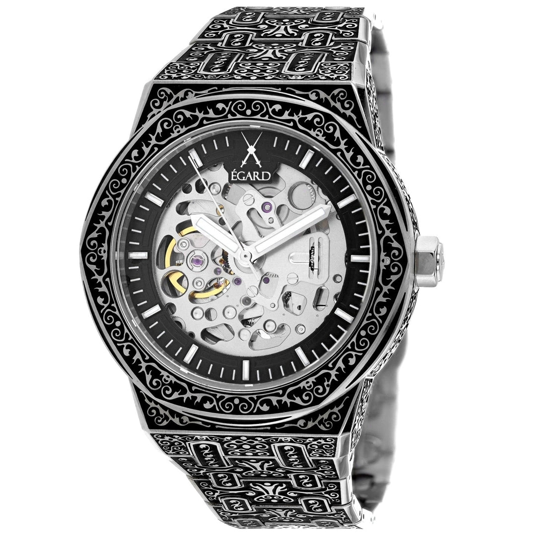 Egard Mens Bermuda Skeleton Watch Silver Dial Automatic WCH-5080-G1G103 Image 1