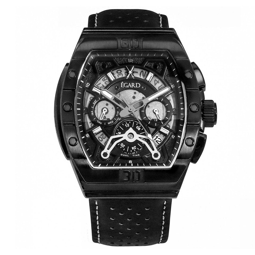 Egard Patriot Stealth Quartz Mens Black Dial Watch WCH-5075-F0H303 50m Water Resistant Image 1