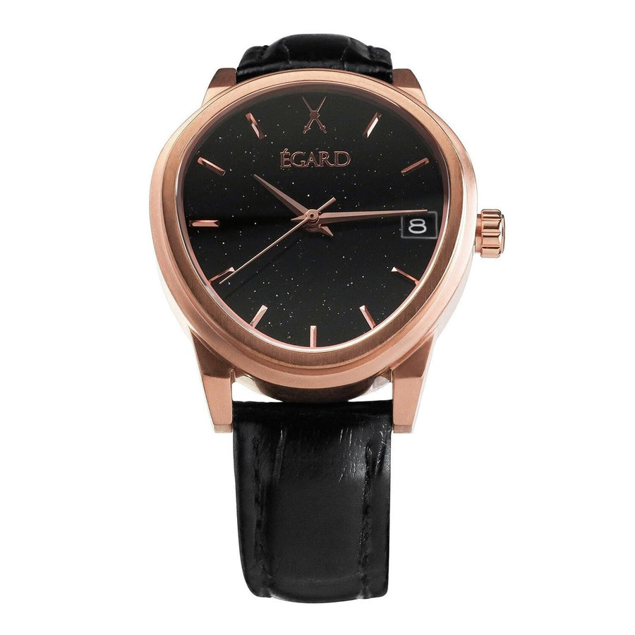 Egard Dali F2 Rose Automatic Watch Black Dial Leather Strap WCH-5073M0H291 Image 1