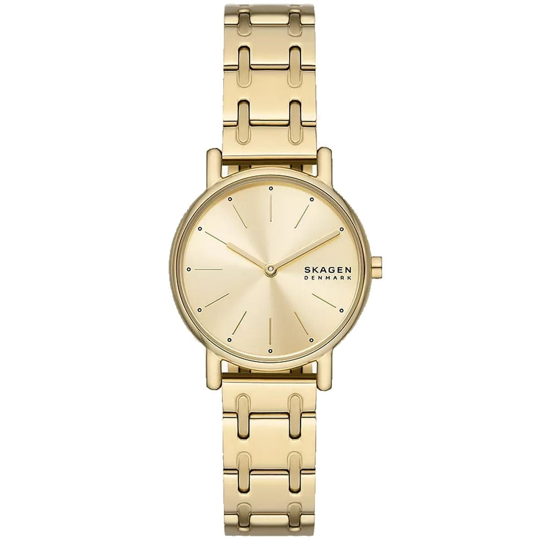 Skagen Womens Signatur Lille Gold Dial Watch SKW3124 Stainless Steel Quartz 50m Image 1