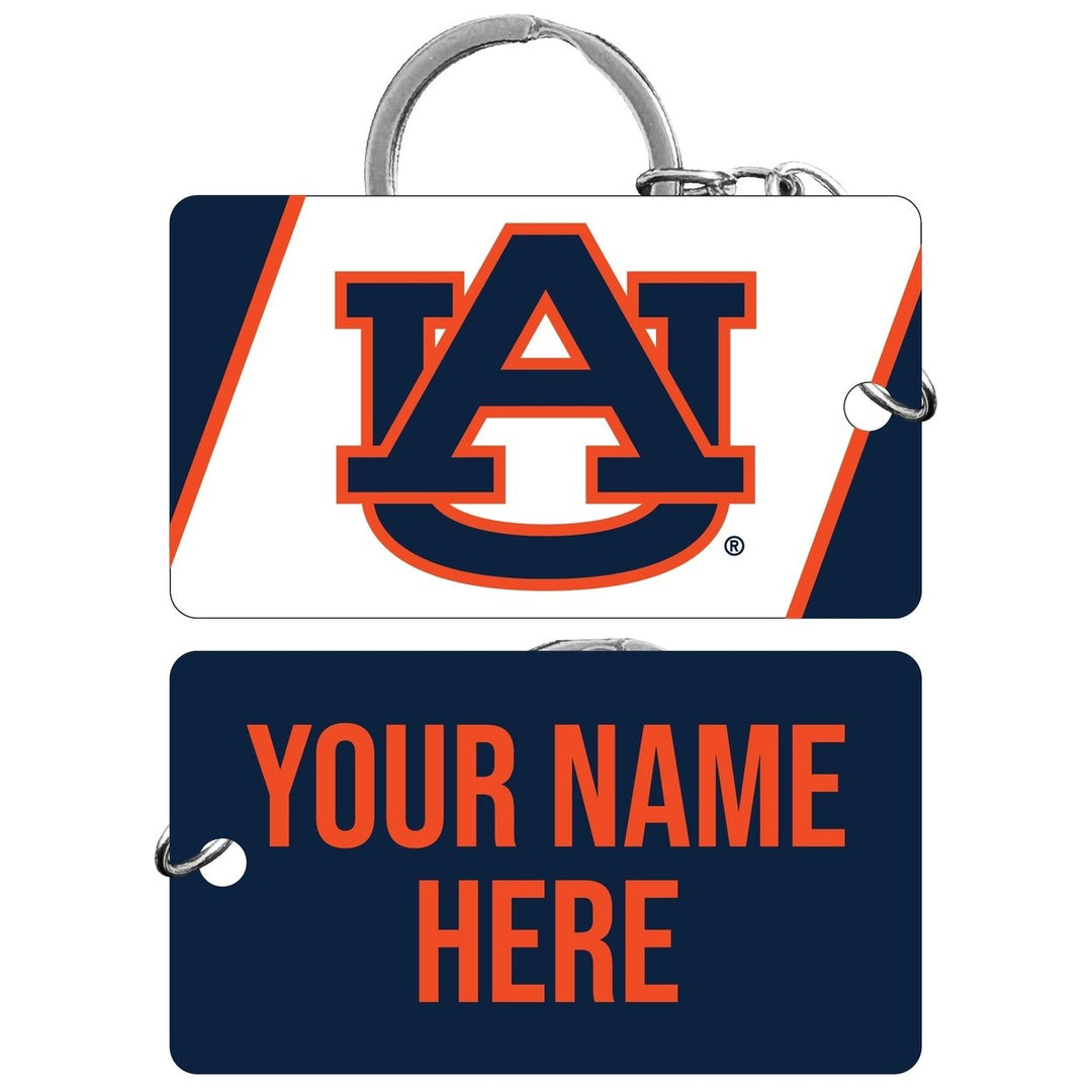 Auburn Tigers Customizable Acrylic Keychain 1.5" x 2.75" Officially Licensed Collegiate Product Image 1